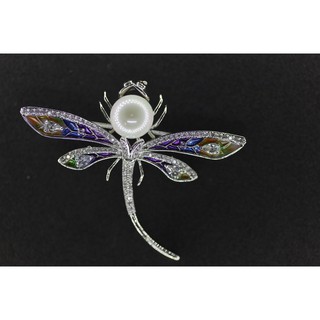 Cao50175 - cài áo chuồn chuồn trân châu