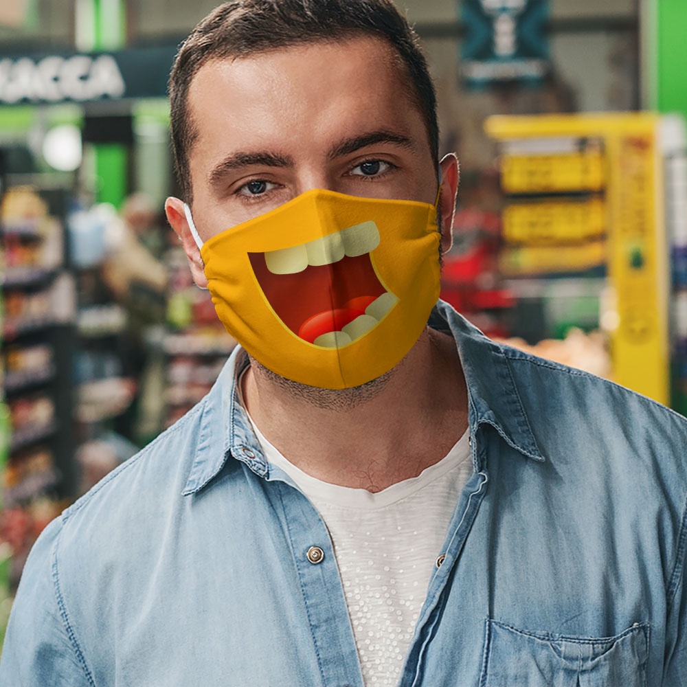 Khẩu trang dễ thương vui nhộn thú cưng hoạt hình trẻ em đáng yêu Mặt Cảm Xúc EMOJIS CARTWELL bảo vệ toàn diện thoáng khí