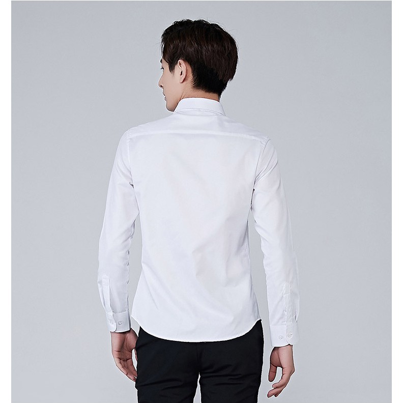 Áo sơ mi nam dài tay công sở vải lụa nến nhẹ mát thấm hút mồ hôi | BigBuy360 - bigbuy360.vn