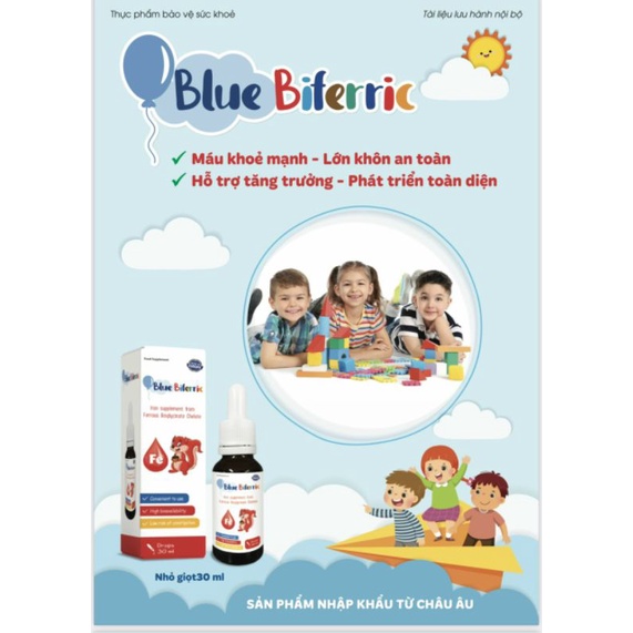 Blue Biferric - Sắt hữu cơ nhỏ giọt hàng nhập khẩu châu âu