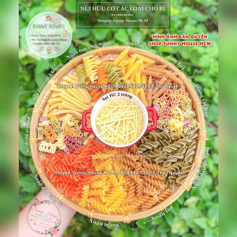 Nui Hữu Cơ Cho Bé Gói Nhỏ 50g - 100g