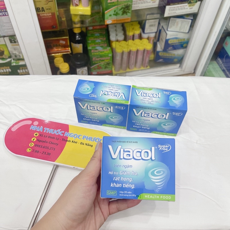 Kẹo ngậm không đường Viacol giảm ho,đau rát họng