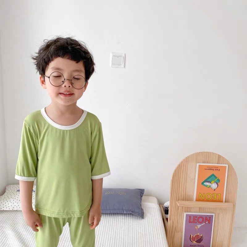 Bộ Quần Áo Trẻ Em Minky Mom Lửng Viền 2 Cho Bé Chất Thun Lạnh Siêu Mềm Mịn Mát