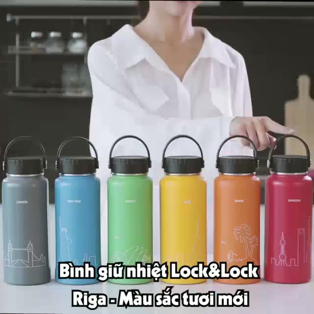 Bình giữ nhiệt LocknLock Riga Tumbler 897ml LHC4160 10 màu có khay lưới lọc trà , quai xách - K-MALL | BigBuy360 - bigbuy360.vn