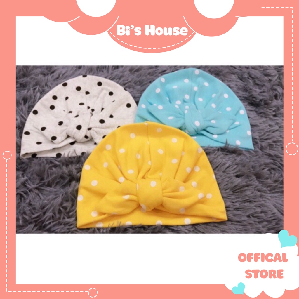 🌟 Mũ TURBAN - CÓ NƠ cho bé gái từ 3-18 tháng siêu dễ thương 🍀