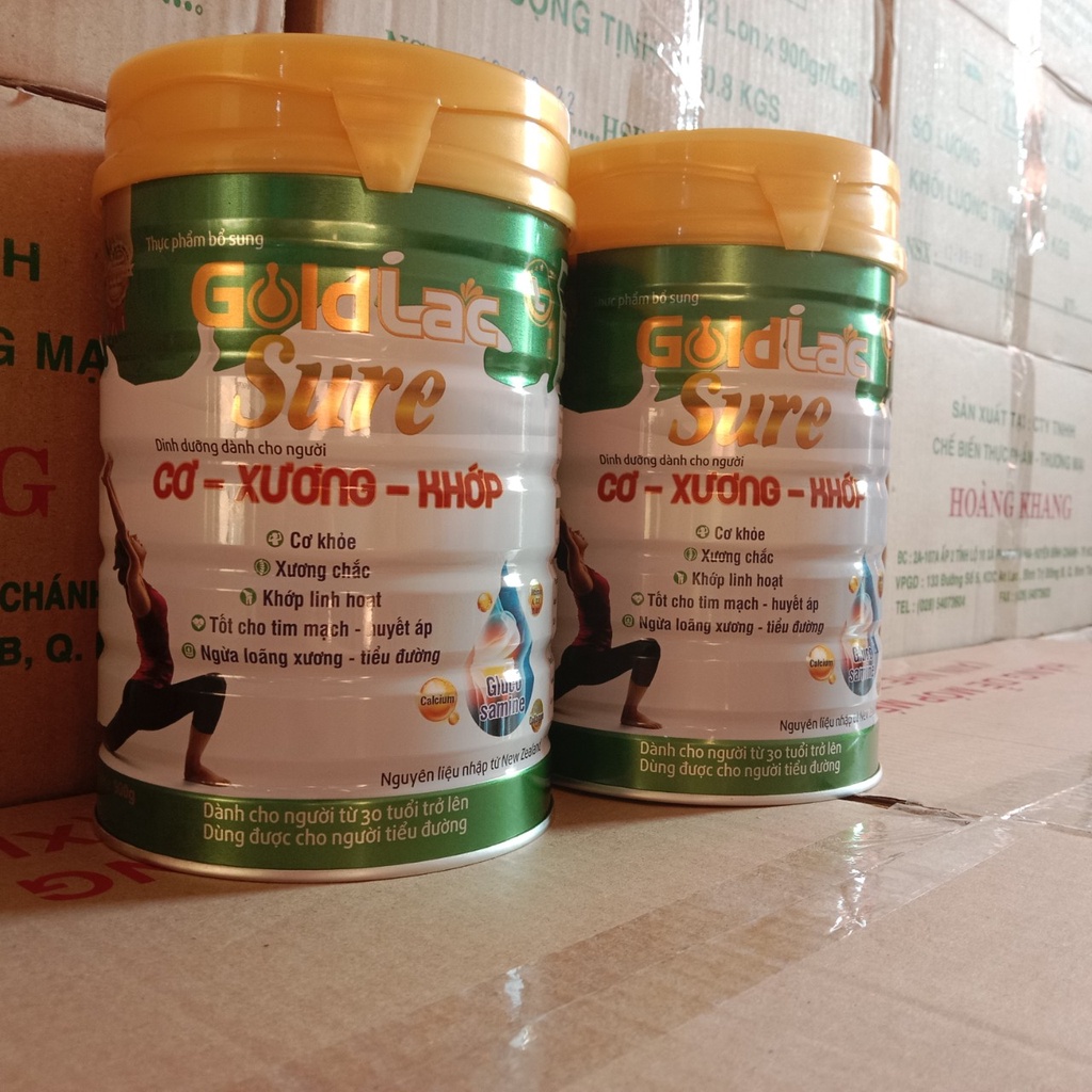 [2 lon] SỮA CƠ XƯƠNG KHỚP GOLDLAC SURE 900G TĂNG CƯỜNG BẢO VỆ SỨC KHOẺ CƠ - XƯƠNG - KHỚP cho người già