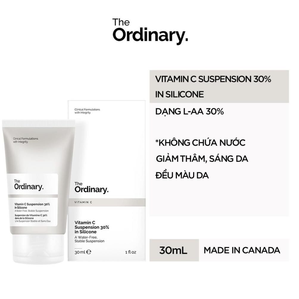 THE ORDINARY Kem Dưỡng Ẩm Vitamin C Suspension 30% In Silicone chống oxy hóa làm sáng da 30ML