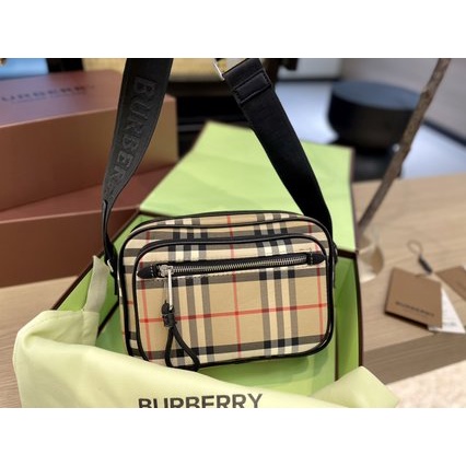 Burberry Túi Đeo Chéo Phong Cách retro Thời Trang Cho Nam Nữ