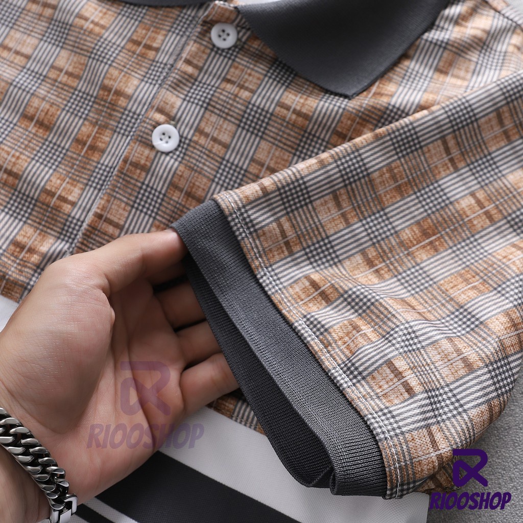 Áo thun polo nam, áo có cổ nam họa tiết vnxk vải dày, đẹp, form rộng, có size lớn, đơn giản, cộc tay RIOOSHOP RSP018