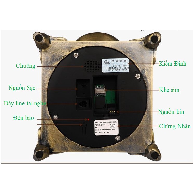 ĐIỆN THOẠI BÀN TÂN CỔ ĐIỂN PHÍM QUAY LẮP SIM DI ĐỘNG (DÙNG NHƯ MÁY DI ĐỘNG)