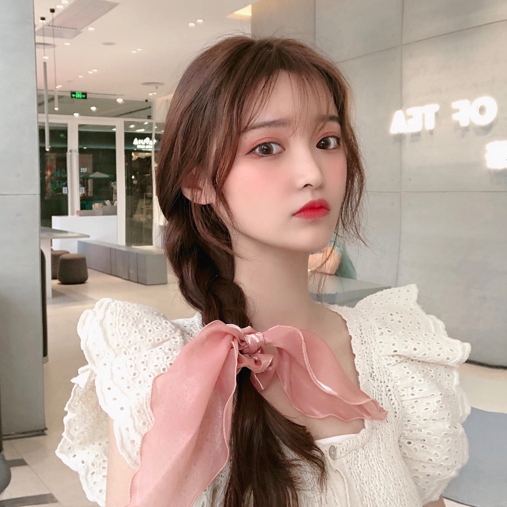 Dây Chun Buộc Tóc Đính Nơ Xinh Xắn Dành Cho Nữ