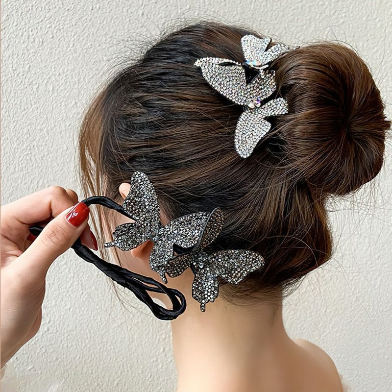 Cài Tóc Hình Bướm Đính Đá Thời Trang