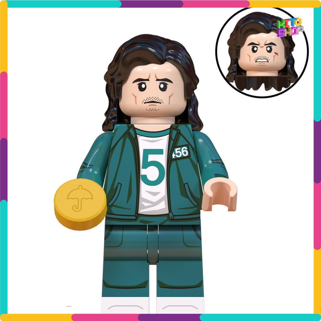 Đồ Chơi Xếp Hình Lego Minifigures Mô Hình Nhân Vật Phim Truyện Squid Game Trò Chơi Con Mực WM6131