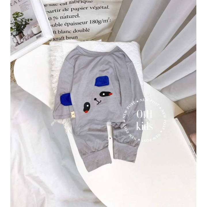 Set Bộ Dài Tay KWOO thun lạnh hình thú cho bé