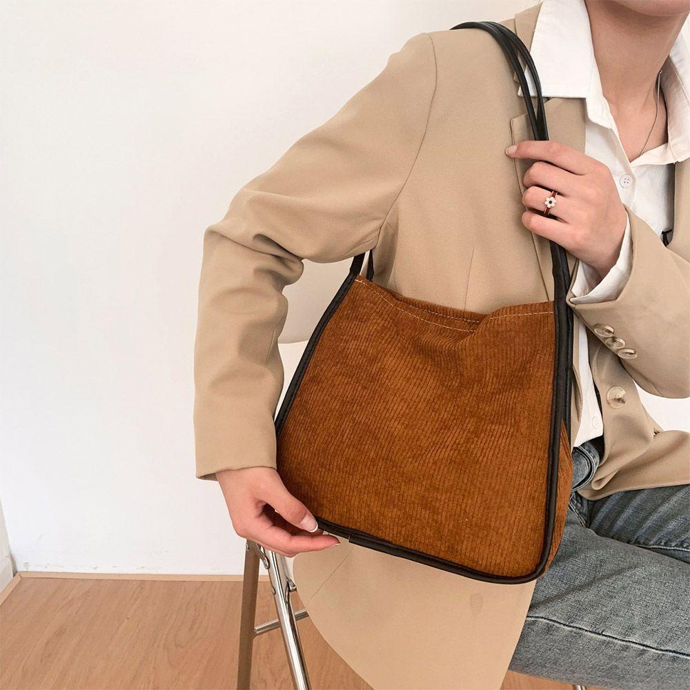 Túi Tote Đeo Vai Bằng Vải Bông Mềm Mại Sức Chứa Lớn