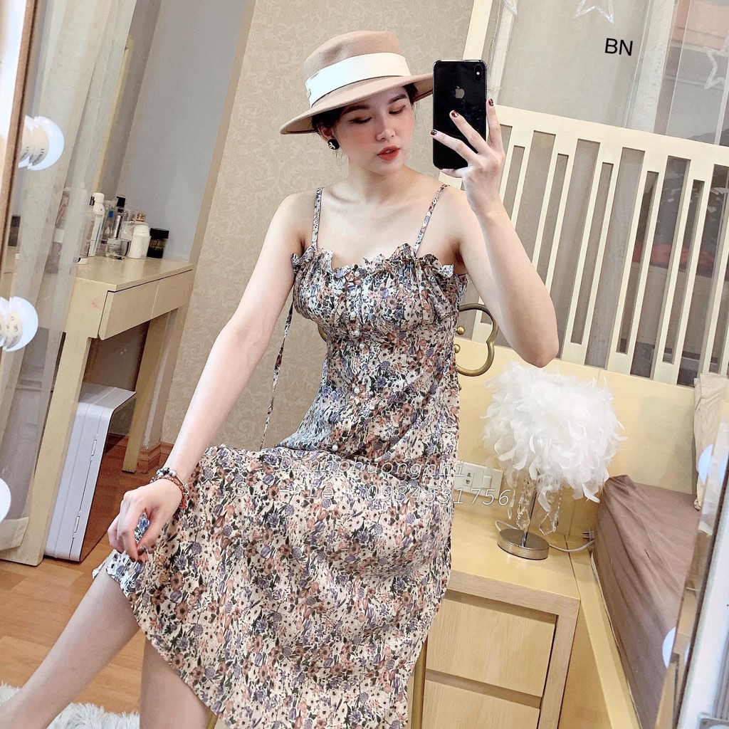 -HÀNG NHẬP KHẨU Đầm Hoa Nhí | Đầm Ulzzang Váy 2 Dây Chun Ngực Cao Cấp Order Quảng Châu tận xưởng Liên hệ mua hàng 084.20