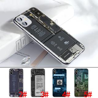 Ốp điện thoại TPU mềm trong suốt hình bảng mạch cho iPhone XS Max XR X 11 Pro 7 8 6 6S Plus 88C