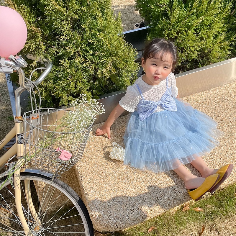 Đầm Ren Xòe Phối Nơ Xinh Xắn Dành Cho Bé Gái 2 Tuổi