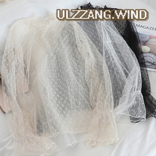 [HÀNG SẴN] Áo lưới bi tiểu thư 3 màu (mặc trong) - u.w