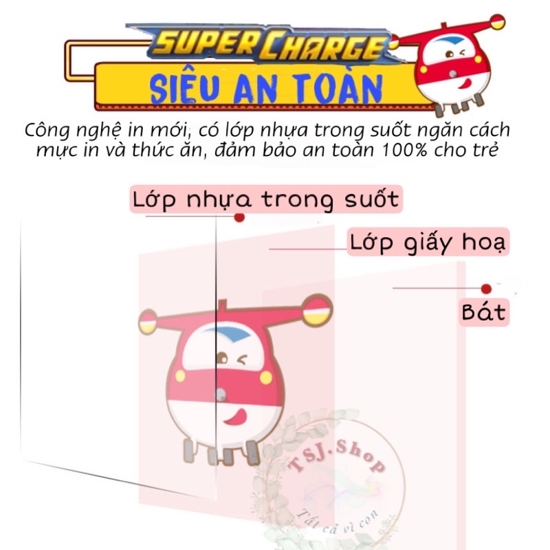 Bộ đồ ăn dặm bát ăn thìa ăn cho bé hoạ tiết hình biệt đội siêu đẳng Super wings , chú chó cứu hộ Paw Patrol