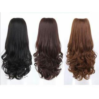 Tóc kẹp chữ U xoăn tầng đui hình thật