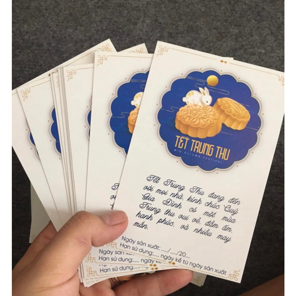 Thiệp tết trung thu để hộp bánh trung thu