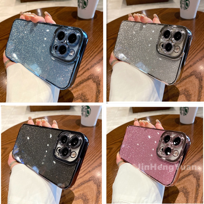 Ốp Điện Thoại Kim Tuyến Bảo Vệ Camera Cho IPhone 11 12 13 Pro XS Max 7 8 Plus