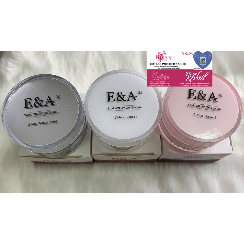 Gel Đắp Móng E&amp;A Builder Gel UV Gel Đắp EA Không Nóng, Không Chảy - Lẻ 1 Hũ 30ml