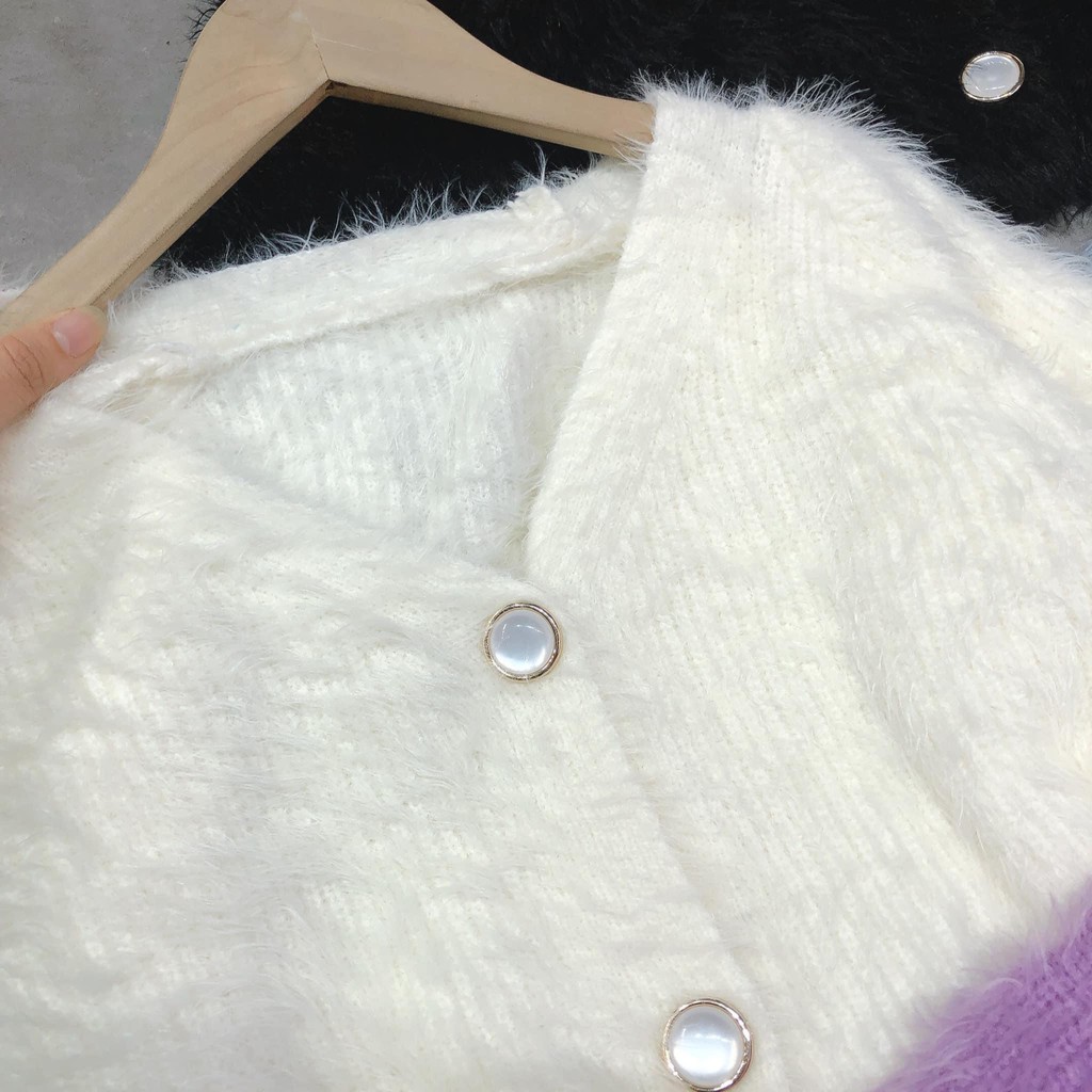 BÁN SỈ Áo Khoác Len Lông Vũ Croptop Hàng QCCC Loại 1 4 Màu HANNAHOUSE 1396 [Kèm VIDEO & ẢNH THẬT] | BigBuy360 - bigbuy360.vn