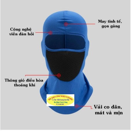 KHẨU TRANG TRÙM ĐẦU KIỂU NINJA Swat Ari Chất liệu vải siêu mềm mịn Co giãn Chống nắng Chống bụi Thương hiệu SWAT Cao cấp