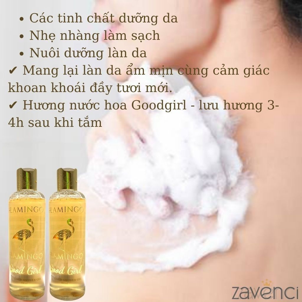 Sữa tắm nước hoa FLAMINGO nữ hương thơm Good Girl dưỡng trắng da 300ml - Zavenci | BigBuy360 - bigbuy360.vn