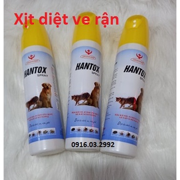 Diệt bọ chét ve rận ghẻ chó mèo Hantox Spray 300ml