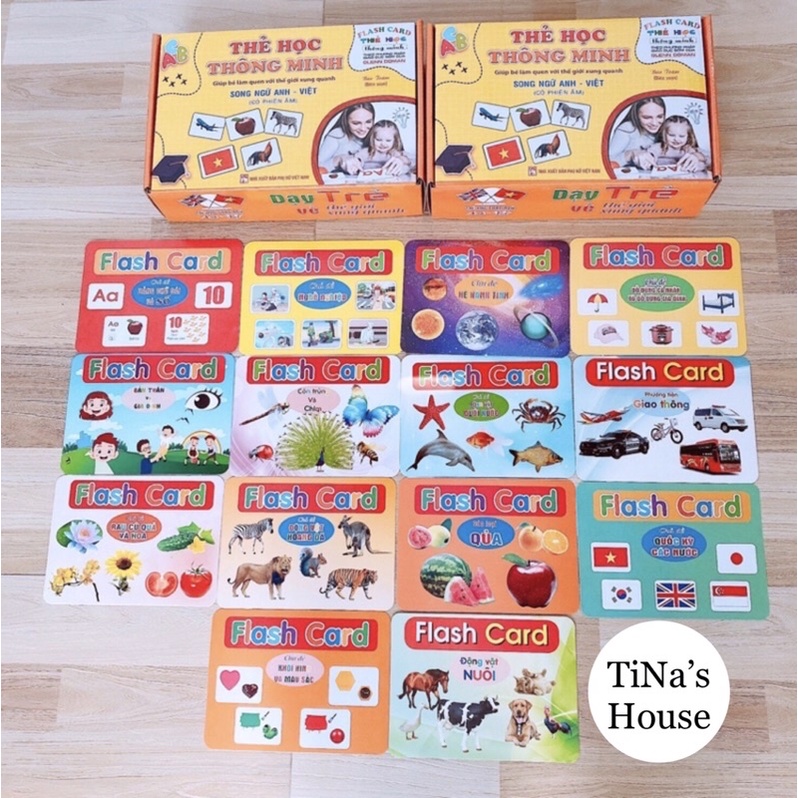 Bộ Thẻ Học Thông Minh Cho Bé Chuẩn Glenn Doman Flashcard Thẻ Học Thông Minh 16, 18 Chủ Đề Song Ngữ Cho Bé…