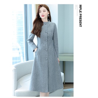 ÁO KHOÁC DẠ CỔ TRỤ DÁNG DÀI