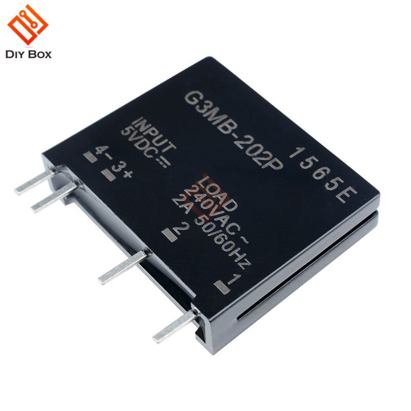 5Pcs 5V 12V DC-AC Solid State Relay Module G3MB-202P G3MB 202P PCB SIP SSR AC 240V 2A Snubber Circuit Resistor Relay Switch