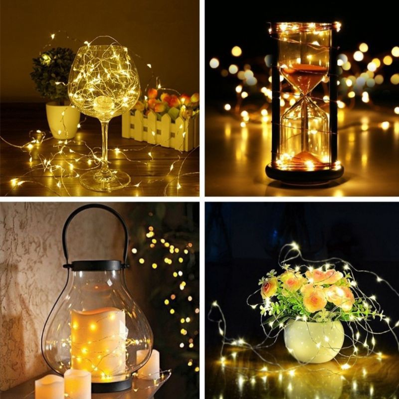Đèn Led Fairy Light (trắng/vàng/nhiều màu) 2 MÉT USB - Đèn đom đóm phụ kiện trang trí Giáng Sinh, chụp ảnh | BigBuy360 - bigbuy360.vn