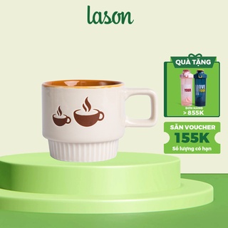 Cốc sứ Coffee có quai Lason 320ml COC-SU00221