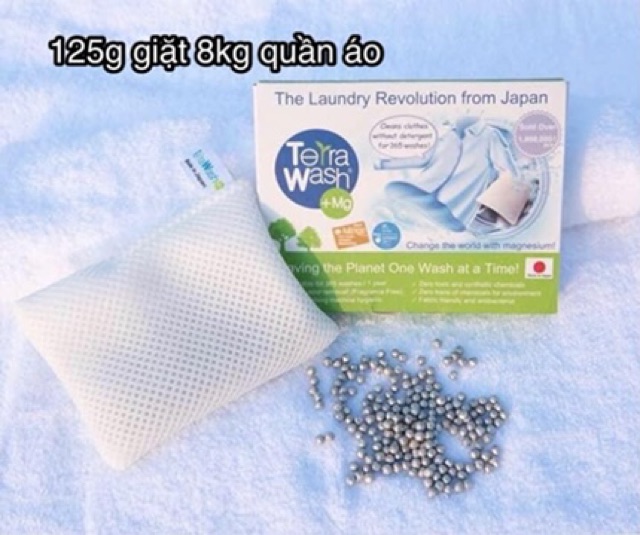 Túi giặt Terra wash 125gr (túi giặt thông minh, túi giặt magie