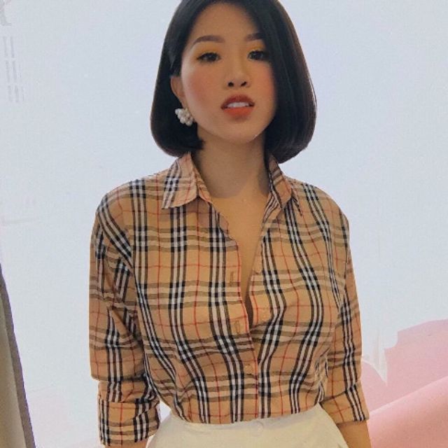 Áo sơ mi kate sọc(ảnh thật)