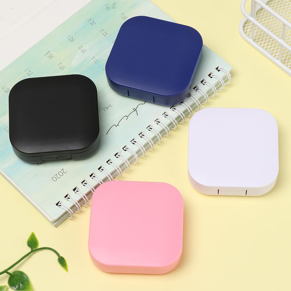 EUTUS Hộp Đựng Kính Áp Tròng Hình Vuông Màu Sắc Xinh Xắn