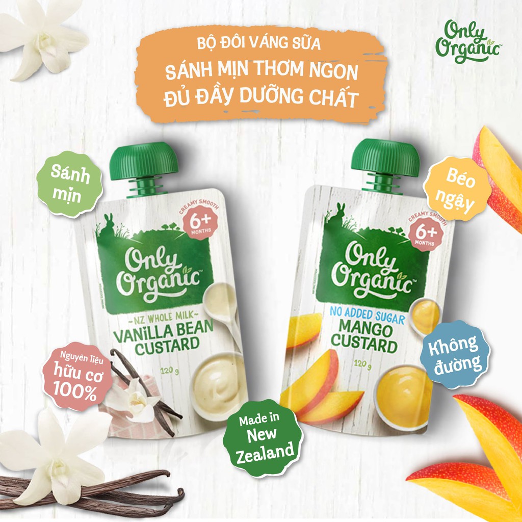 Dinh Dưỡng Ăn Dặm Váng Sữa Hữu Cơ Only Organic 120g