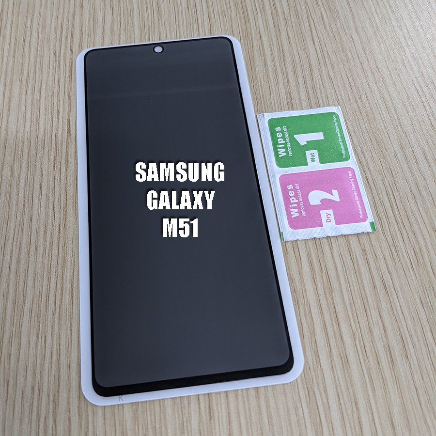 Kính cường lực chống nhìn trộm 9H Samsung Galaxy M51 (tặng miếng lau màn hình)