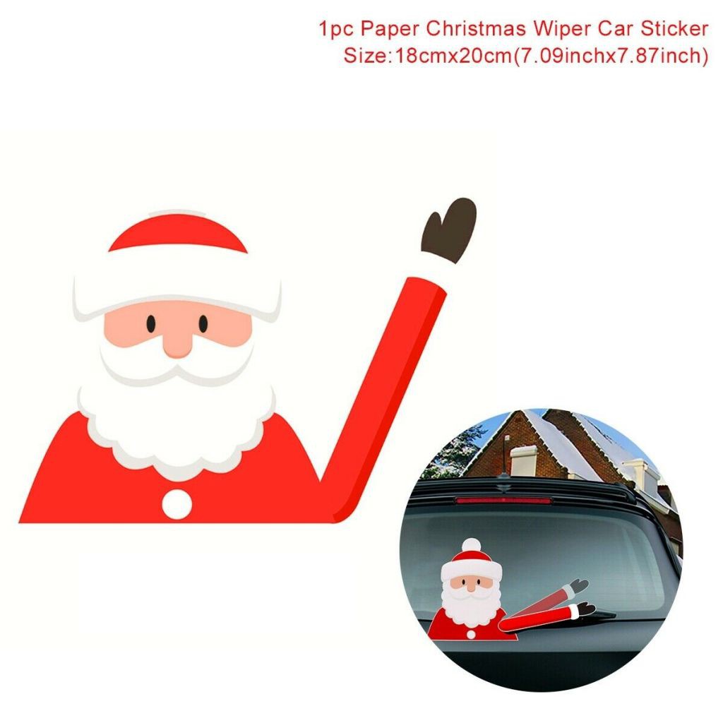 Decal Dán Cửa Kính Xe Oto Hình Ông Già Noel