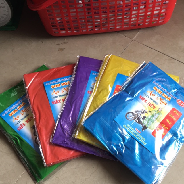 Combo 10 áo mưa giấy đủ màu