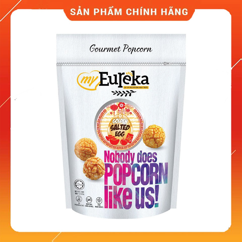 Bỏng ngô Eureka vị Trứng muối (bịch 80g)