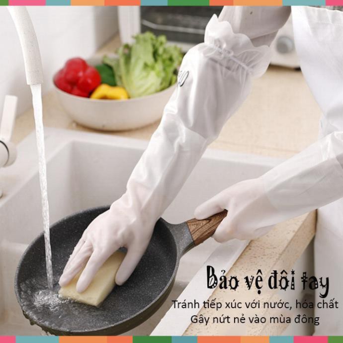 Gang tay nót nỉ rửa bát , gang tay rửa bát