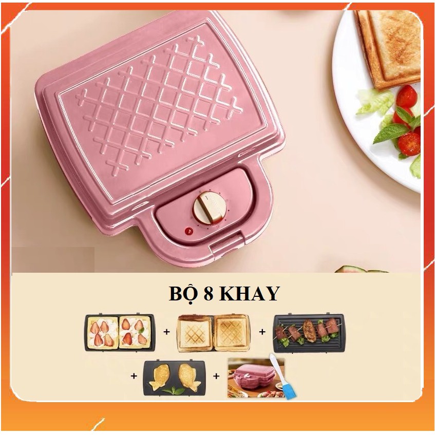 Máy Làm Bánh Mini Đa Năng/Nướng Bánh Mì Sandwich RAINBOW MAGIC Nhân Đôi Tiện Lợi Nhanh Chóng