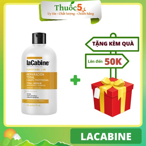 [GIÁ GỐC] LACABINE DẦU GỘI PHỤC HỒI TÓC CHUYÊN NGHIỆP CHAI 500ml