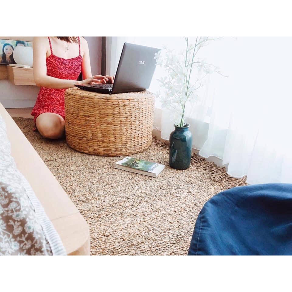 Đôn cói lục bình nhiều kích thước, ghế bệt, bàn tròn trang trí nhà cửa, đôn giá rẻ, bàn bệt, phông nền