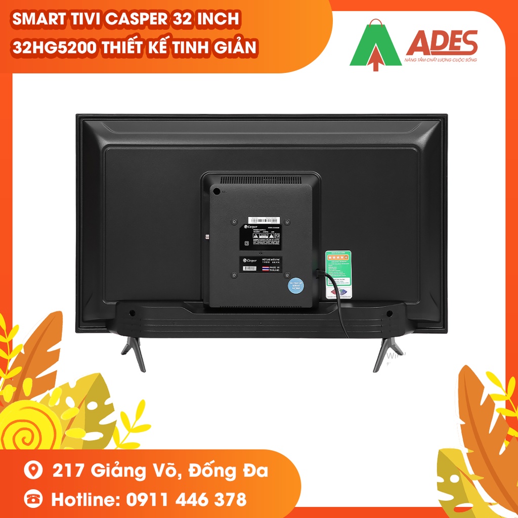 [Mã 154ELSALE2 giảm 7% đơn 300K] Smart Tivi Casper 32 inch 32HG5200 thiết kế tinh giản - BH chính hãng